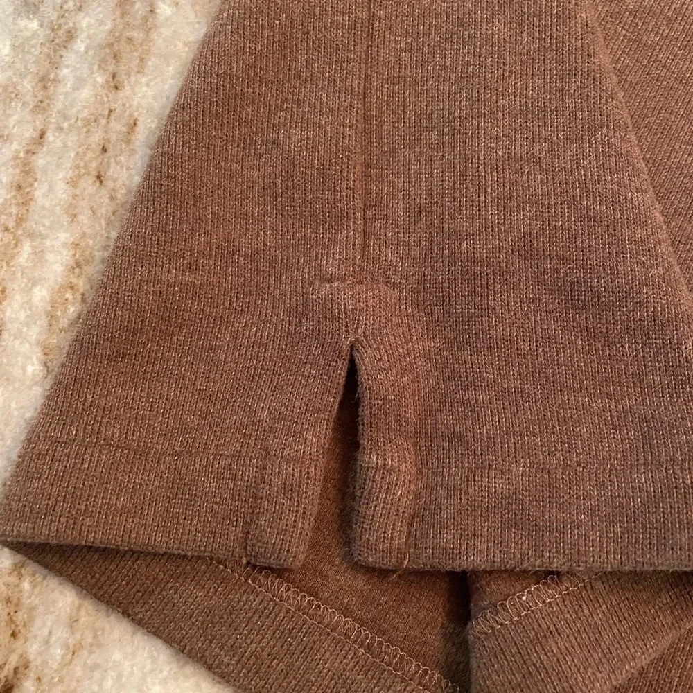 Polo Ralph Lauren Men's  1/4 Zip Pullover Cotton Sweater Brown Large